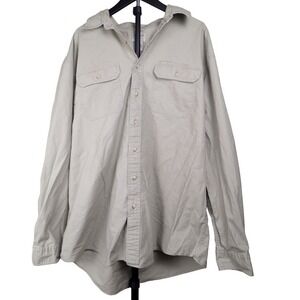 LL Bean Men's Traditional Fit Beige Button Down Size XLT Tall Outdoor Camping